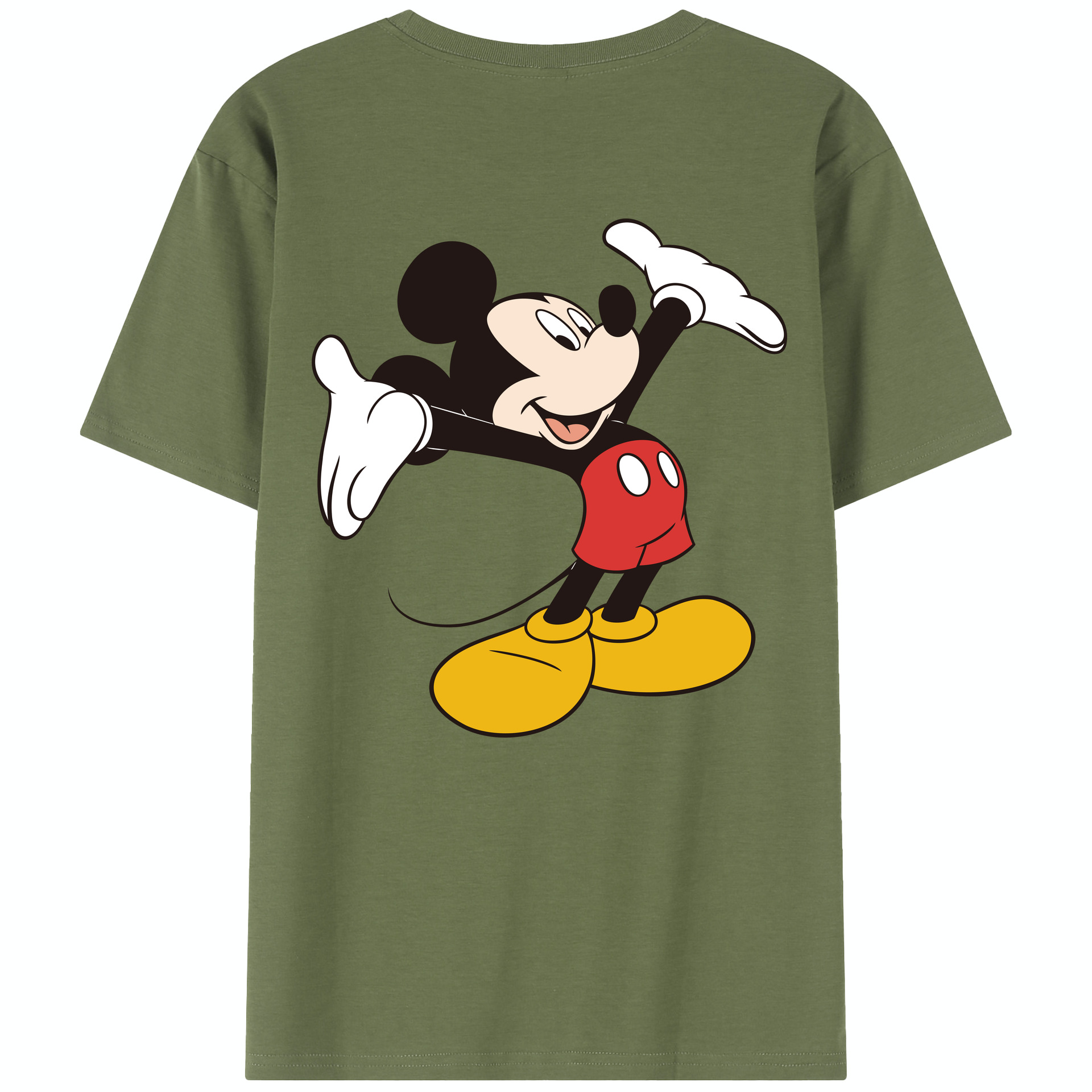 （画像用） ミッキーマウス Mickey Mouse 綿100％半袖Tシャツ（背面プリント）